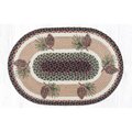 Capitol Importing Co 20 x 30 in Jute Oval Pinecone Patch 65081P